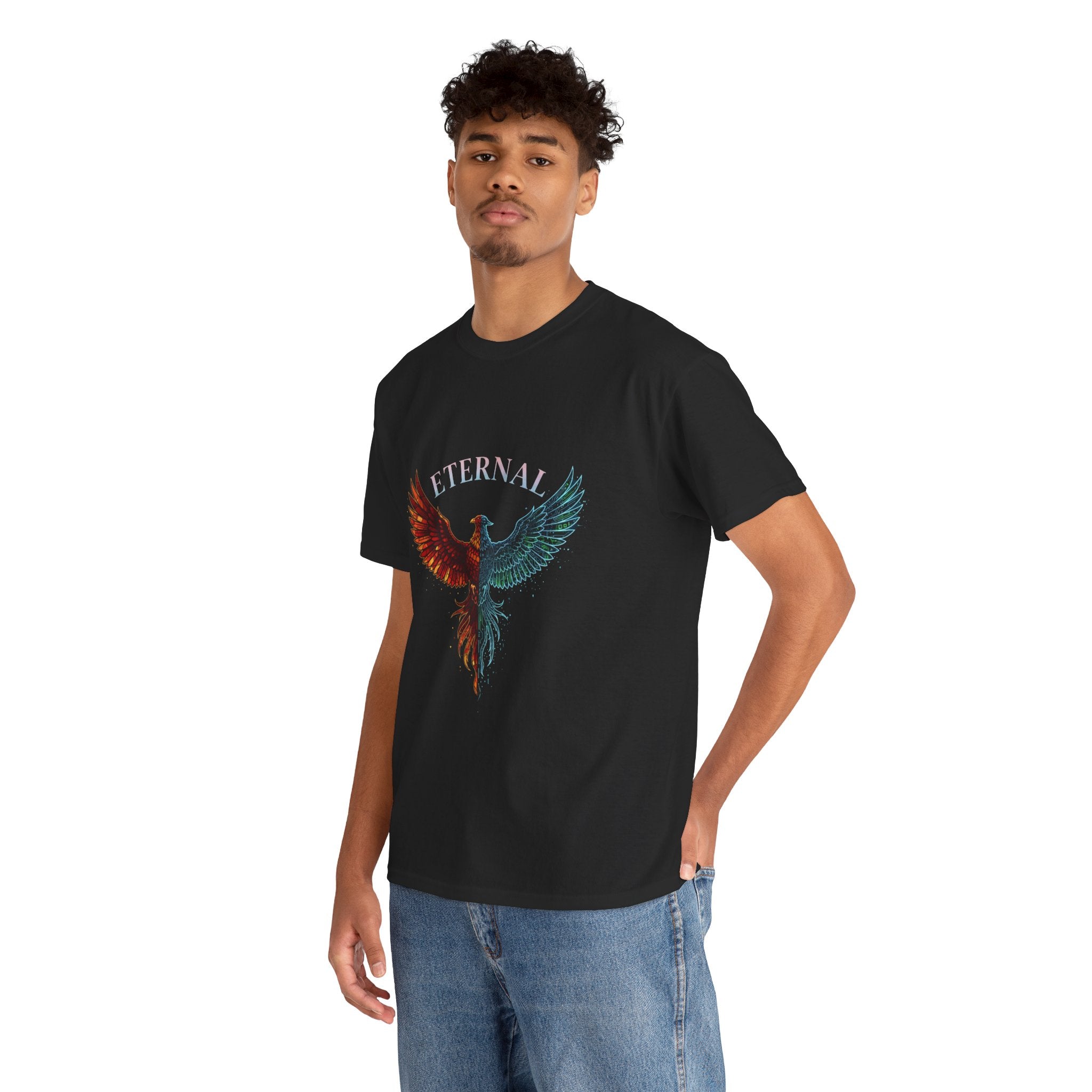 Eternal Phoenix Tee | Fire and Ice Bird Graphic Tee