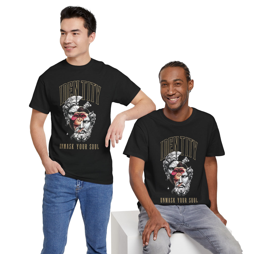 Identity Statue Face Mask Graphic Tee | Unmask Your Soul